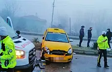Zincirleme kazada 10 araç çarpıştı
