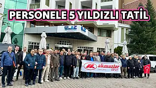 Akmazlar inşaat personeli moral depoladı