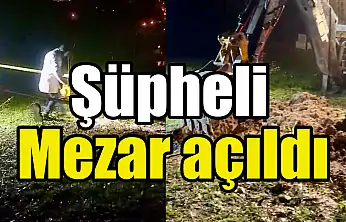 Açılan Şüpheli mezarda şok manzara