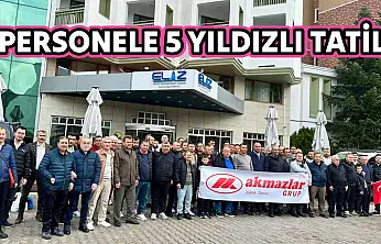 Akmazlar inşaat personeli moral depoladı