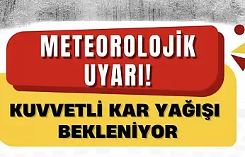 Bartın için yoğun kar uyarısı