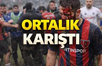 Maç sonu saha karıştı