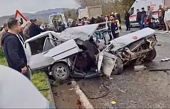 Otomobil hurdaya döndü: 1 ölü, 2 yaralı