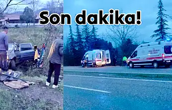 Otomobil şarampole devrildi