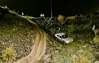 Otomobil viyadükten uçtu