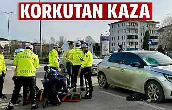 Otomobil yayaya çarptı