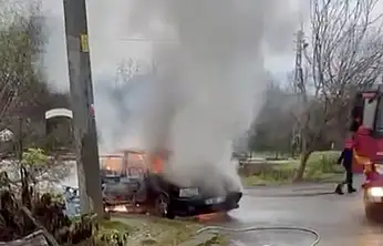 Park halindeyken alev aldı