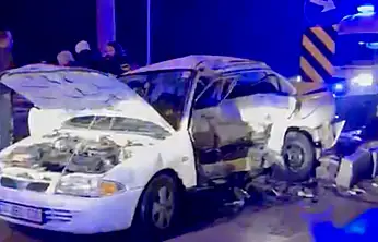 Yeni hastane kavşağında feci kaza