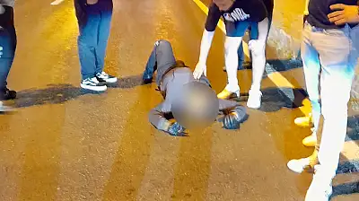 Bir anda yola çıktı, canından oldu