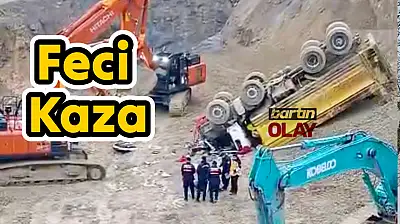 Taş ocağında feci kaza