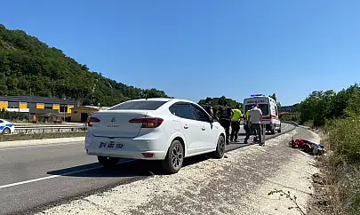 Amasra yolunda Şarampole yuvarlandı
