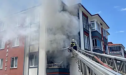 Bartın'da apartmanda korku dolu anlar
