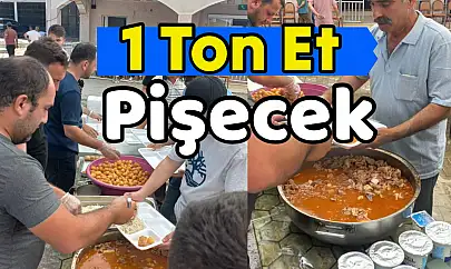 Bayramda Zafer köyünde 1 ton et pişecek