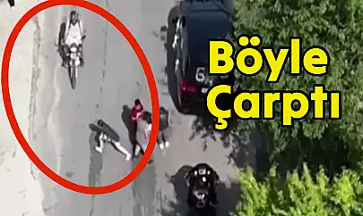 Zarfı aldı, motosiklet çarptı