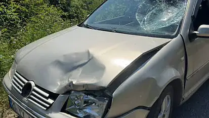 Motosiklet sürücüsü ölümden döndü