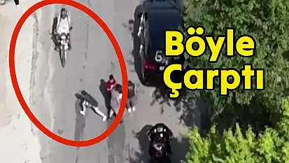 Zarfı aldı, motosiklet çarptı