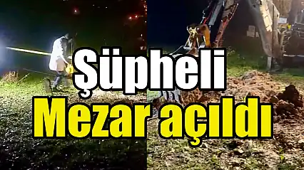 Açılan Şüpheli mezarda şok manzara