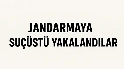 Jandarmaya suçüstü yakalandılar