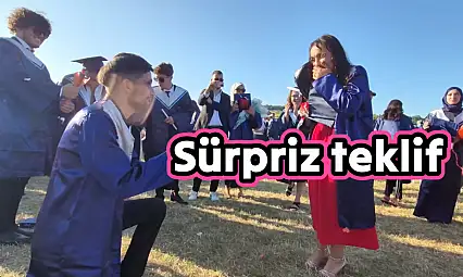 Mezuniyet töreninde sürpriz teklif