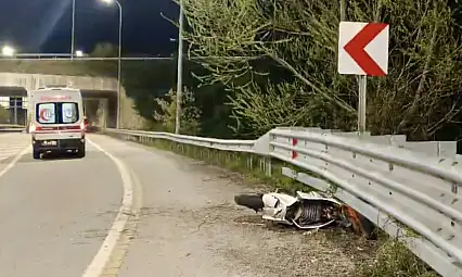 Tünel çıkışında bariyerlere çarptı