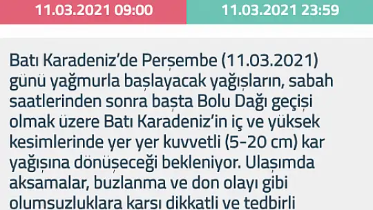 Yine kar mı geliyor