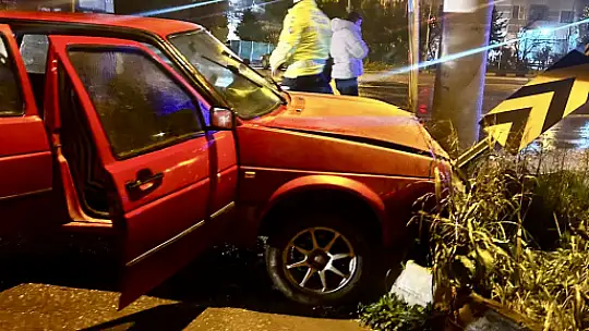 Kaza yapan sürücü polisten kaçamadı