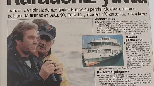 Bartın'da gemi batıran fırtına!