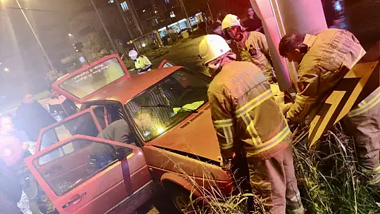 Kaza yapan sürücü polisten kaçamadı