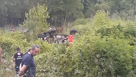 Kontrolden çıkan araç tarlaya uçtu