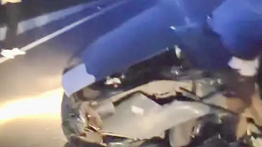 Kaza oldu, trafik durdu