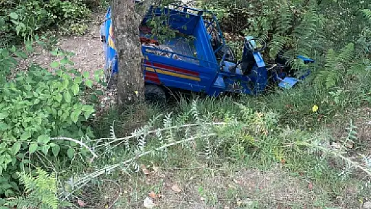 Patpat şarampole yuvarlandı