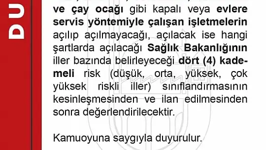 Kısıtlamalar ne zaman kalkacak?