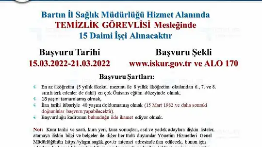Sağlık Bakanlığı 40 kişi alacak