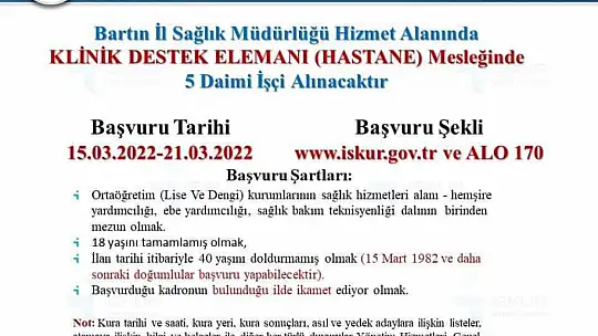 Sağlık Bakanlığı 40 kişi alacak