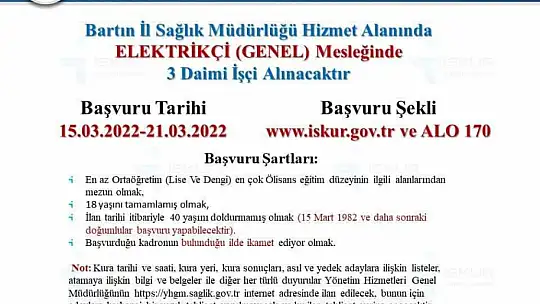 Sağlık Bakanlığı 40 kişi alacak