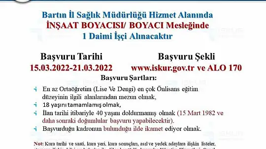 Sağlık Bakanlığı 40 kişi alacak