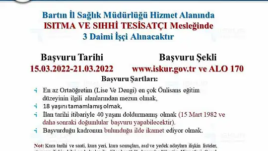 Sağlık Bakanlığı 40 kişi alacak