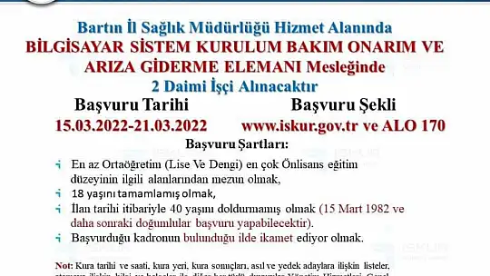Sağlık Bakanlığı 40 kişi alacak