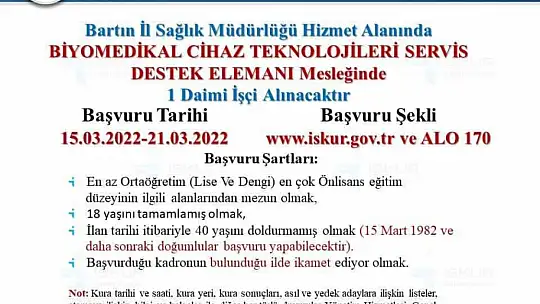 Sağlık Bakanlığı 40 kişi alacak