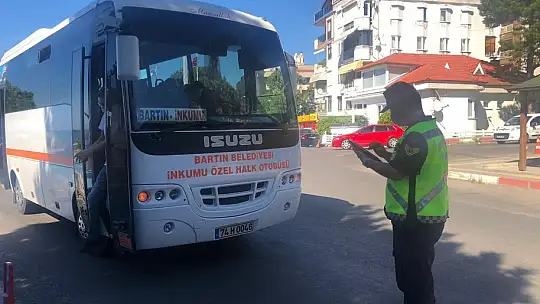 Toplu taşına araçları denetledi