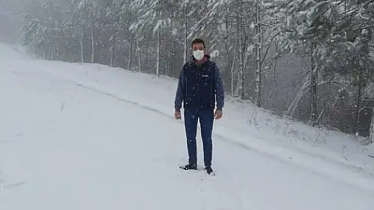 O yolda kar sürprizi yaşandı