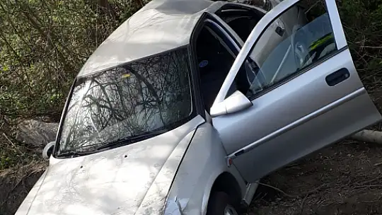 Yoldan çıktı, şarampole yuvarlandı