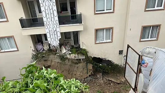 İstinat duvarı böyle çöktü