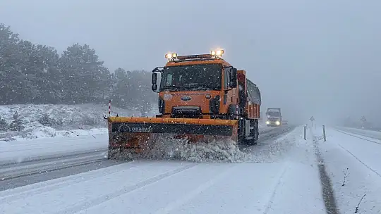 Bartın Karabük yolunda kar yağışı