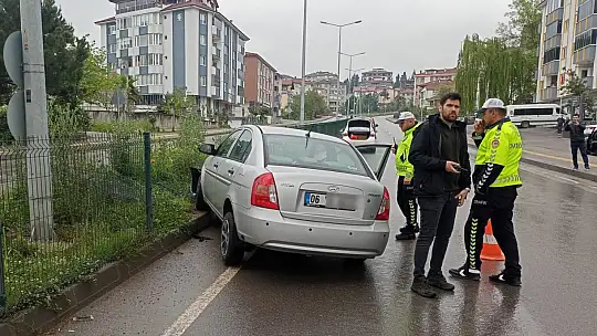 Polisten kaçan araç kaza yaptı