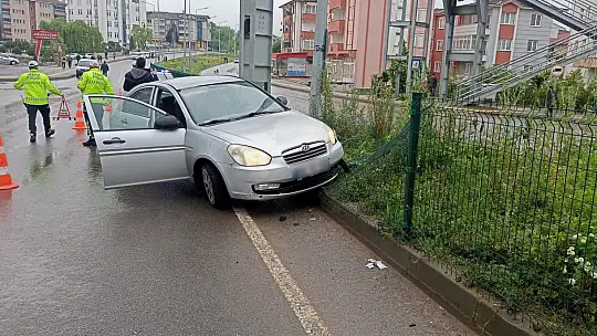 Polisten kaçan araç kaza yaptı