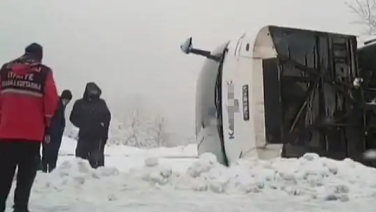 Zonguldak'ta otobüs kazası
