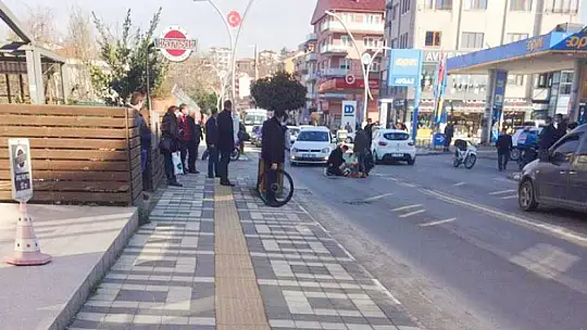 Yere savrulan sürücü yaralandı