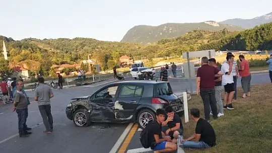 Yeni açılan yolda kaza