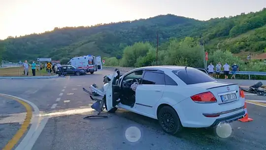 Yeni açılan yolda kaza